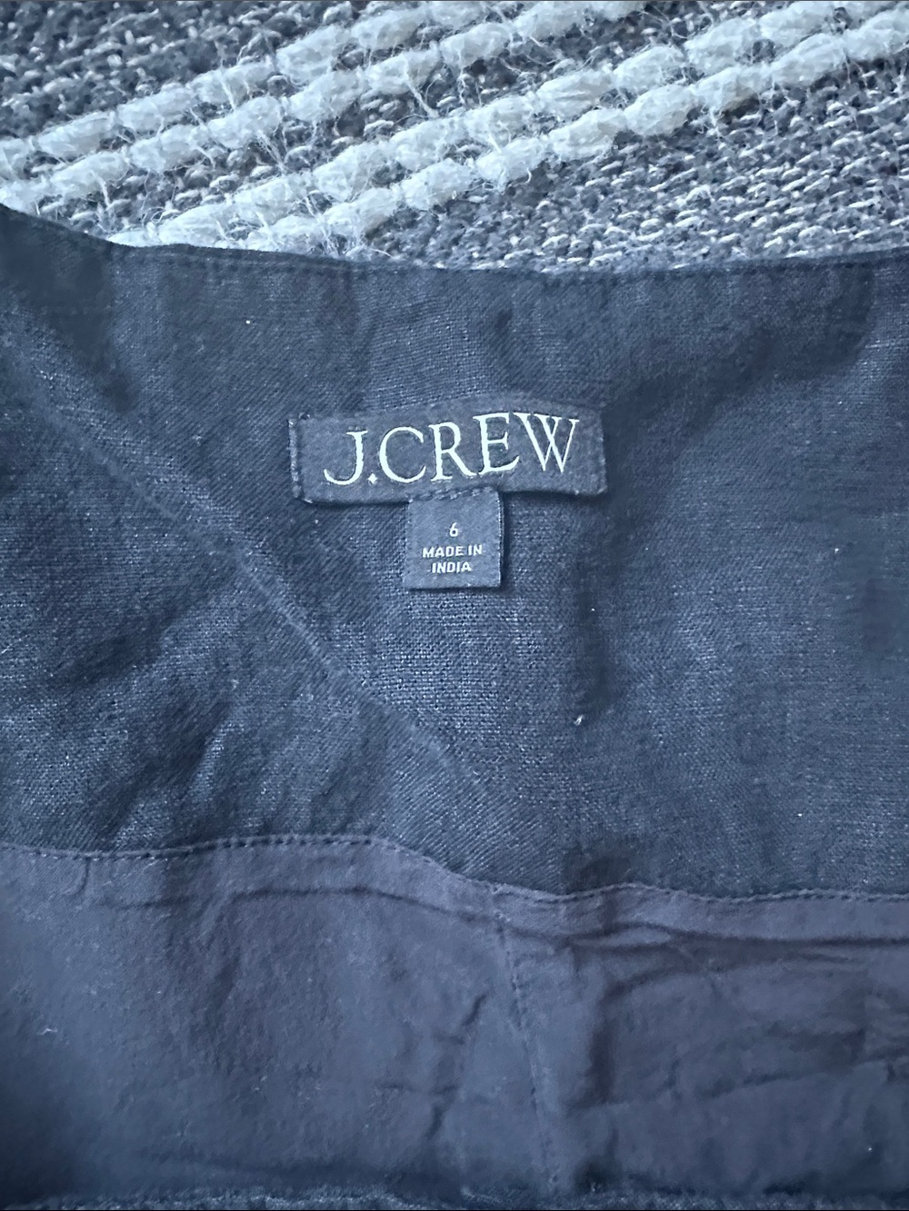 J. Crew Black Sleeveless Button Front Vest - Picture 2 of 6